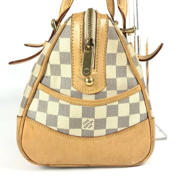 LOUIS VUITTON N52001 Damier Azur Berkeley PM Hand Bag Damier Azur Canvas White - Picture 7 of 15